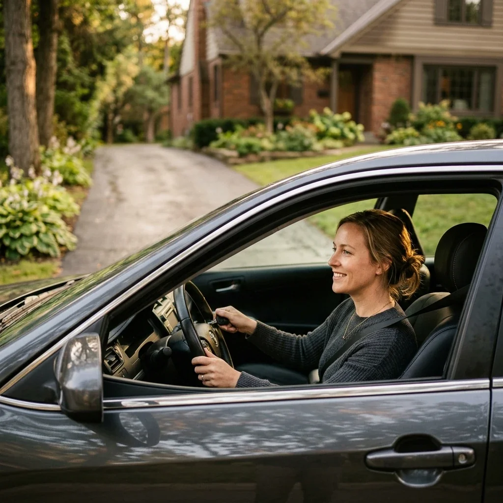 Driver starting a car, illustrating common ignition interlock misconceptions about daily driving.