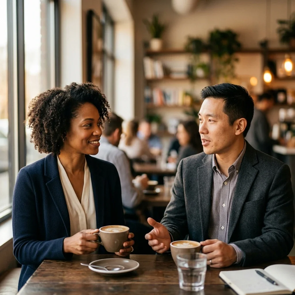 family members talking through next steps together at a kitchen table