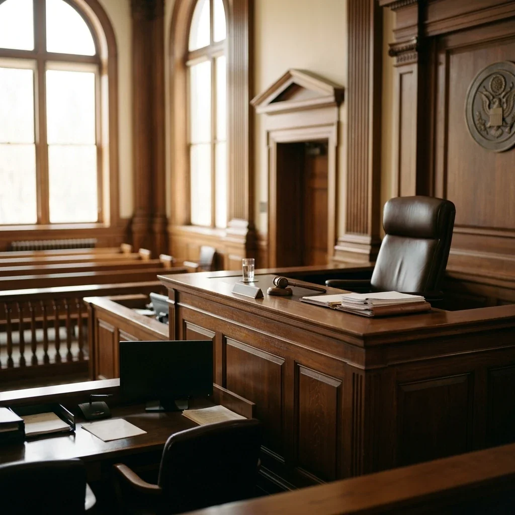 Courtroom where a first offense DUI case is heard